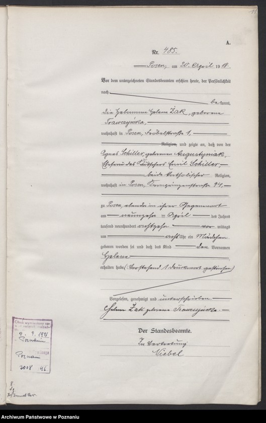 Obraz 13 z jednostki "Księga miejscowa urodzeń tom II [Rejestr główny urodzeń]"