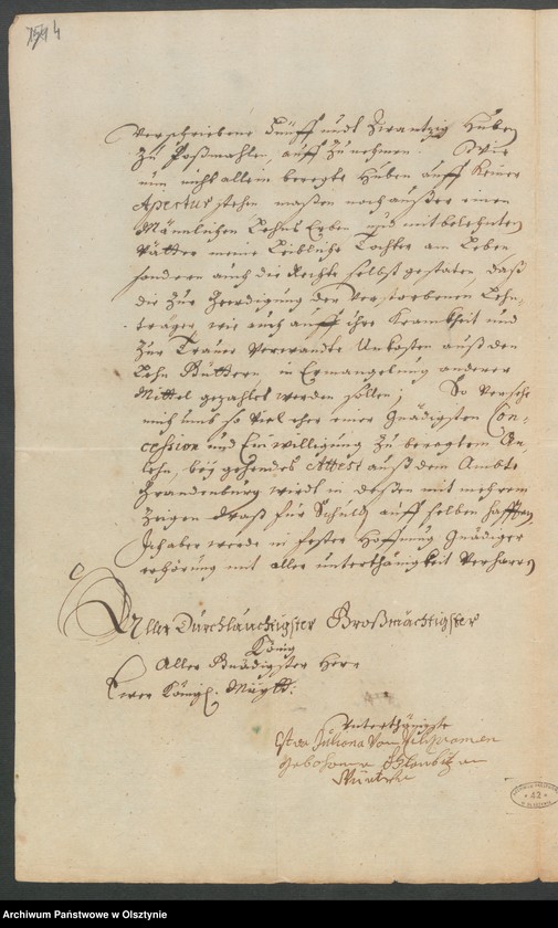 image.from.unit.number "Posmahlen H. [Haupt] A. [Amt] Brandenburg. Acta den Consens zu einem Anlehen von 1000 Rthl. [Reichsthaler]"