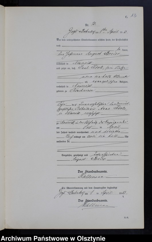 image.from.unit.number "Sterbe-Neben-Register Nr 1 - 33"