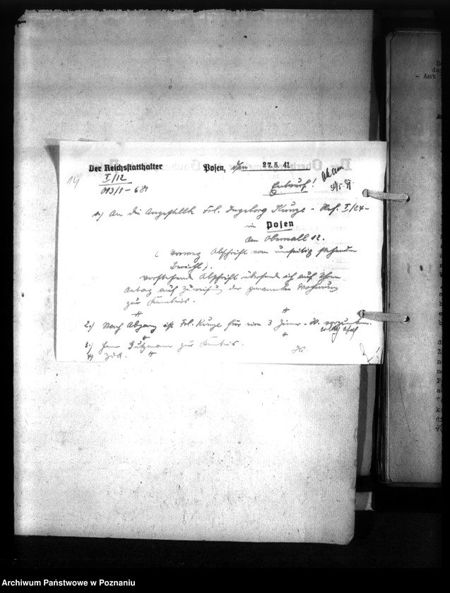 Obraz 18 z jednostki "Wohnungszuweisungen für Deutsche. Verdrängung der Polen."