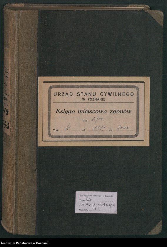Obraz 2 z jednostki "Księga miejscowa zgonów"