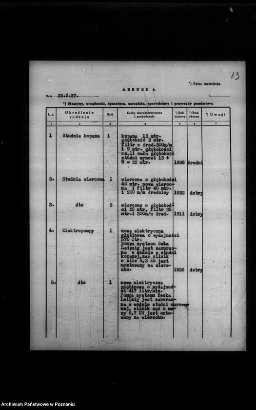 Obraz 17 z jednostki "Kwestionariusz Wodociągów Miejskiej w Rawiczu"