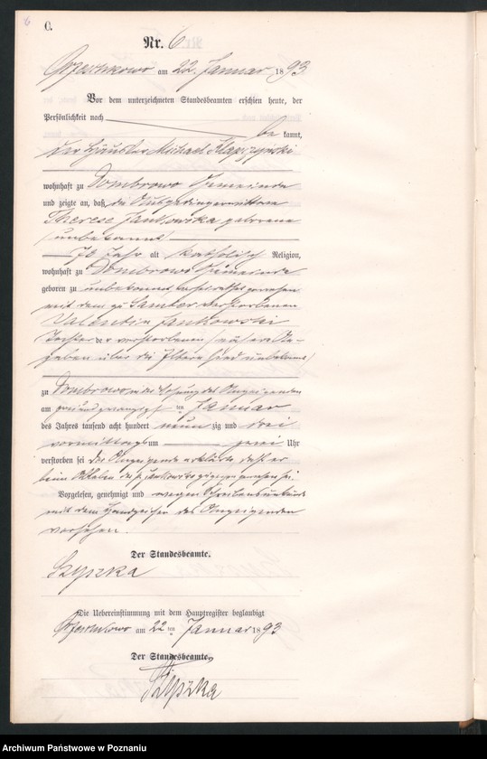 Obraz 9 z jednostki "Księga zgonów"