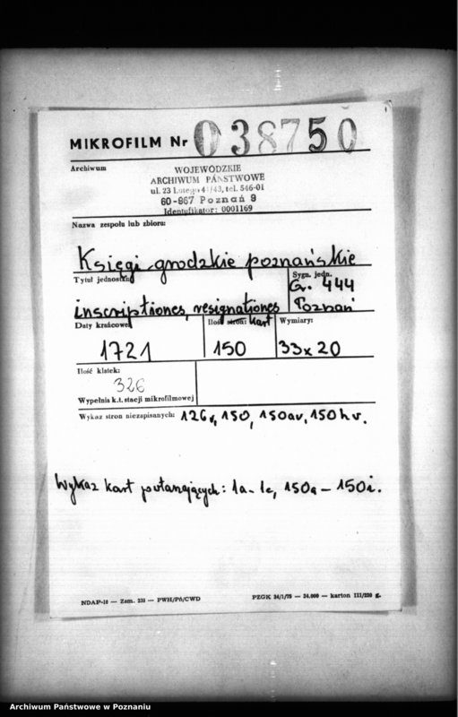 Obraz 2 z jednostki "Inscriptiones, resignationes [protocollon]"