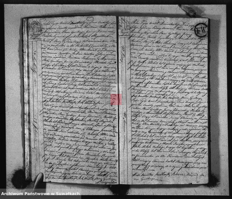 Obraz 13 z jednostki "Akta Urzędnika Stanu Cywilnego Urodzonych w Gminie Jeleniewskiey, od Dnia 1-go Miesiąca Stycznia 1819 do ostatniego Grudnia tegoż Roku."