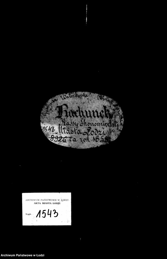 Obraz 4 z jednostki "Rachunek kasy ekonomicznej m. Łodzi za rok 1858"