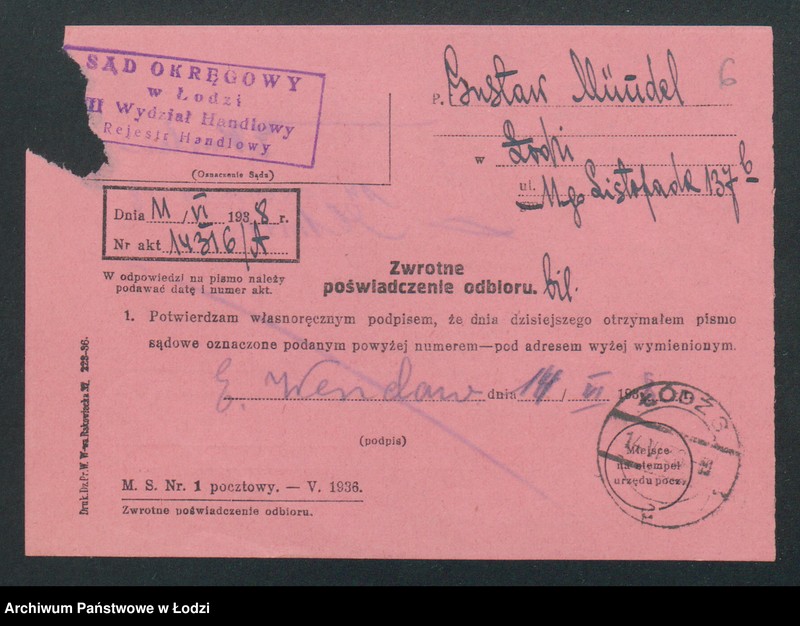 Obraz 7 z jednostki "Gustaw Műndel- cukiernia"