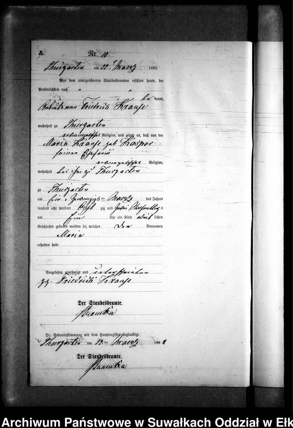 image.from.unit.number "Geburts-Neben-Register des Preussischen Standes-Amtes Prinowen Kreis Angerburg"