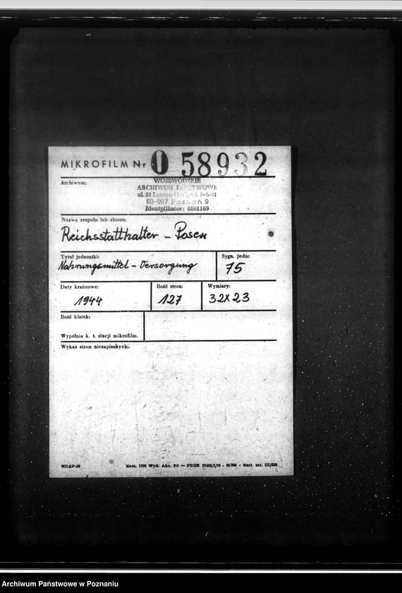 Obraz 2 z jednostki "Nahrungsmittel- Versorgung"