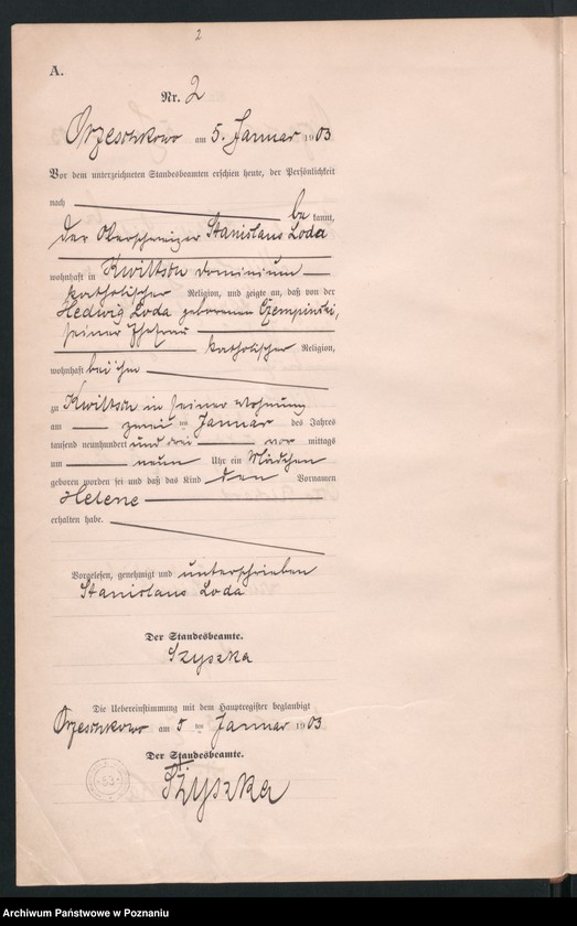 Obraz 5 z jednostki "Księga urodzeń"