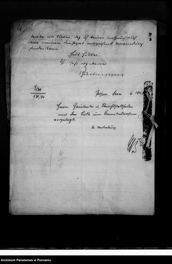 Obraz 8 z jednostki "Hans Bachmann, Admiral, Wilhelmshaven (podanie o przyjęcie do pracy)"