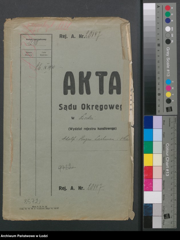 Obraz 2 z jednostki "Adolf Hugon Lachman i S-ka- komunikacja autobusowa Łódź- Ruda Pabianicka"