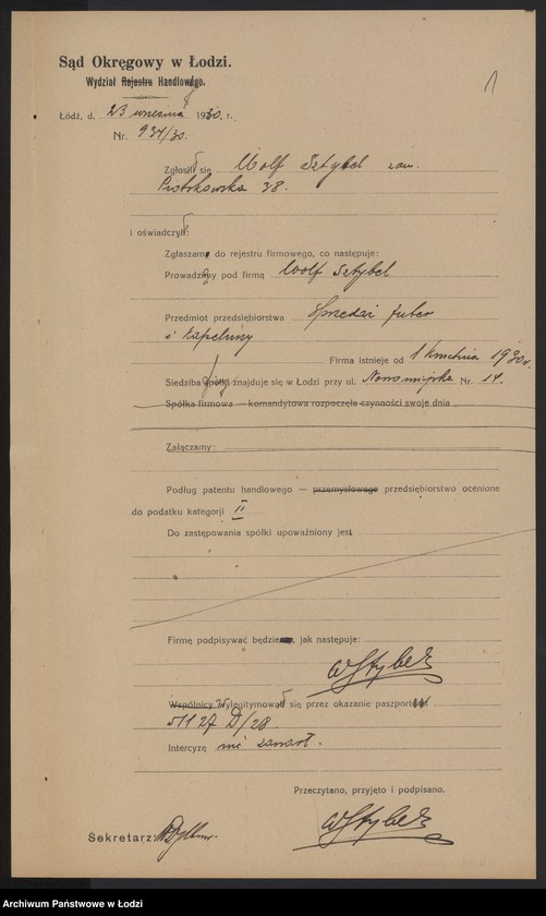 Obraz 3 z jednostki "Wolf Sztybel- sprzedaż futer i kapeluszy"