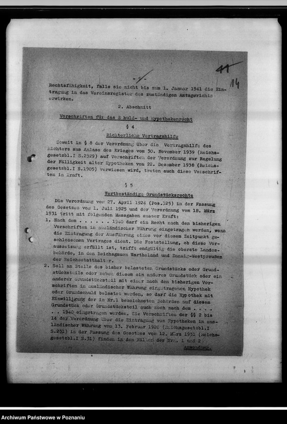 Obraz 18 z jednostki "Einführung des deutschen Rechts im Wartheland."