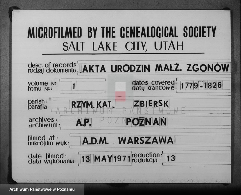 image.from.team "Akta stanu cywilnego Parafii Rzymskokatolickiej w Zbiersku"