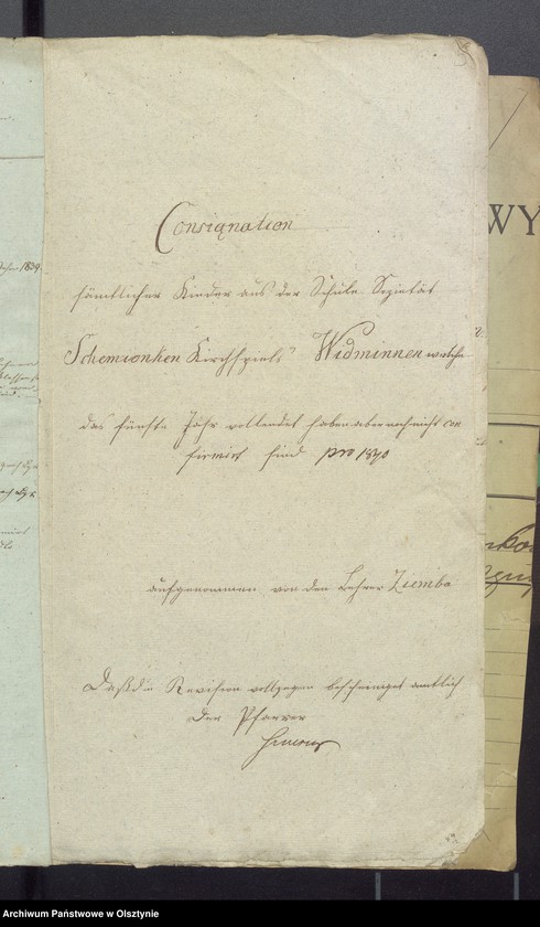 image.from.unit.number "Consignation des Kirchspiels Widminnen"