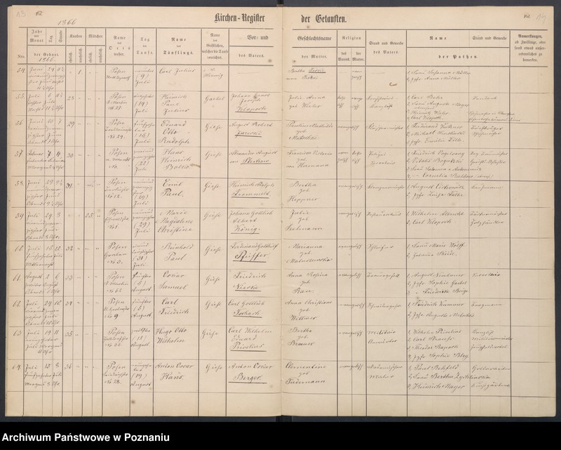 Obraz 10 z jednostki "[Akta urodzeń i chrztów, ślubów, zgonów]"