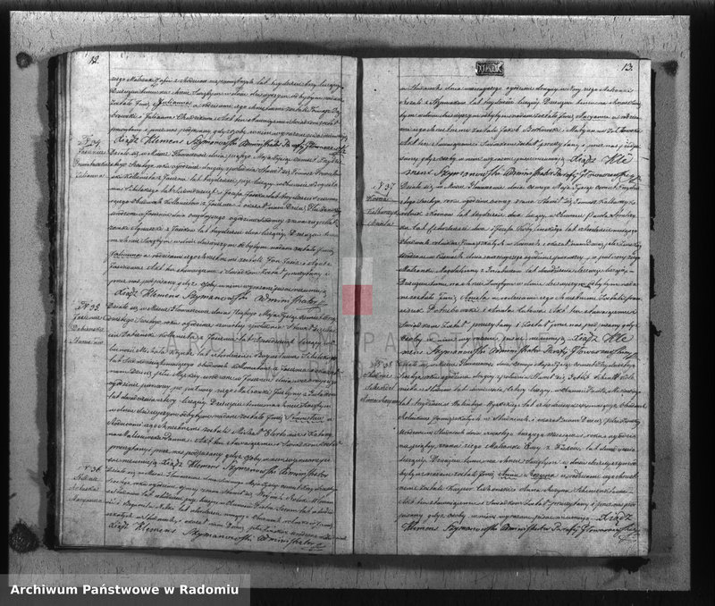 image.from.unit.number "Akta urodzin, małżeństw i zeyścia w gminie parafii Głowaczewskiej w roku 1836"