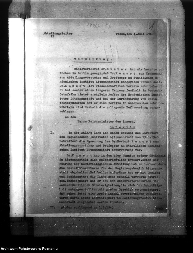 Obraz 5 z jednostki "Dr. Kunert - Hygienisches Institut - Litzmannstadt (Łódź)"