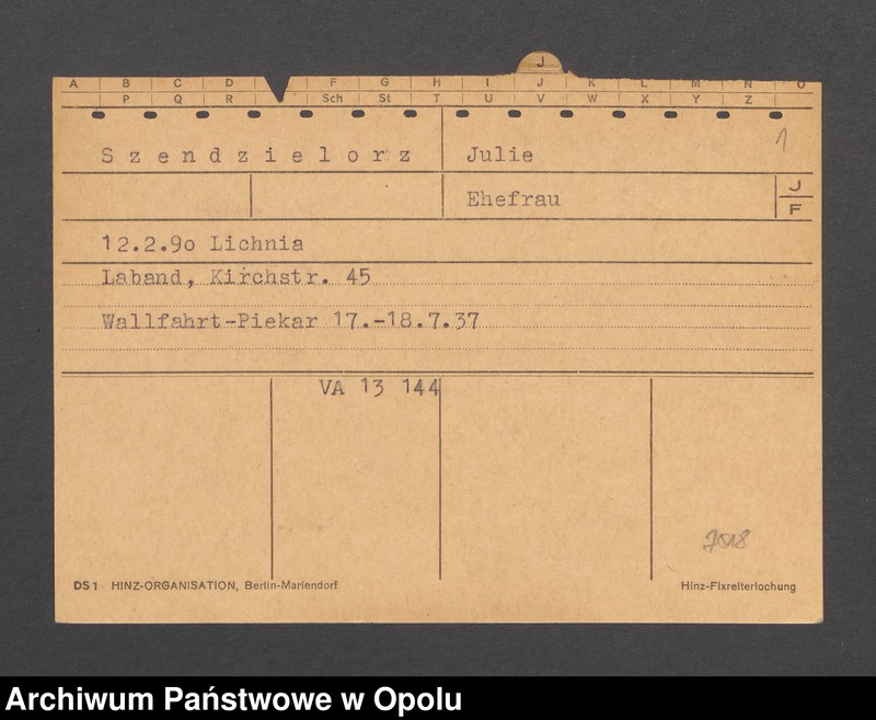 Obraz 3 z jednostki "[Szendzielorz Julie, ur. 12.02.1890 r. Lichinia]"
