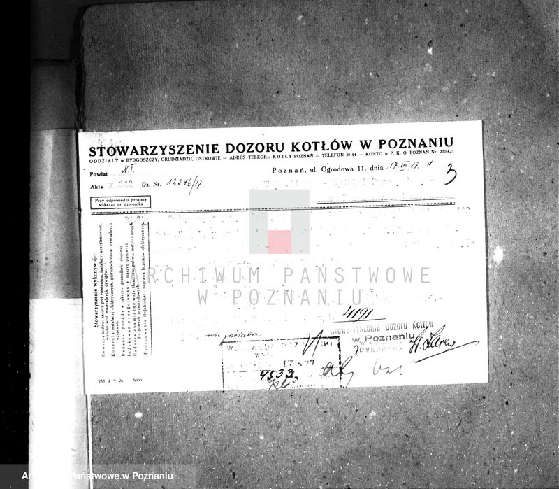 Obraz 7 z jednostki "Dominium Konin hr St. Łęcki, warsztaty reparacyjne - pow. Nowy Tomyśl nr woj. kotła 3787"