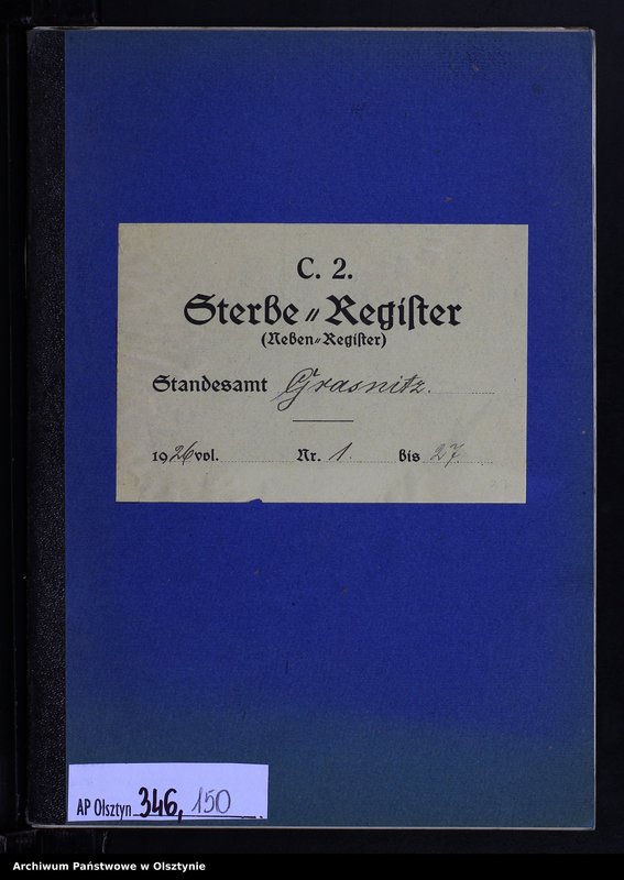 image.from.unit.number "Sterbe-Neben-Register Nr 1 - 27"