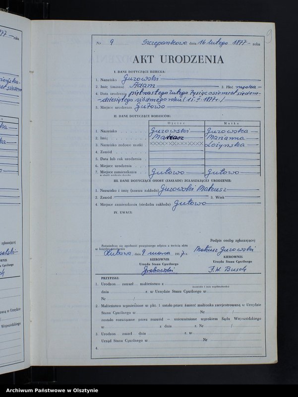 image.from.unit.number "Księga urodzeń Nr 1 - 68,1 - 80,1 - 76,1 - 79 i 1 - 77 /bez 1880,81 i 83/ /przepisana w języku polskim z oryginału niemieckiego w dniach 9.03.21.03.1957/"