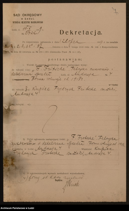 Obraz 9 z jednostki "Frydrych Fritsche – fabryka i detaliczna sprzedaż cukierków"