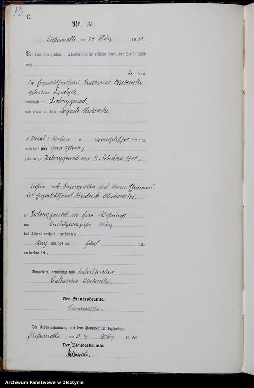 image.from.unit.number "Sterbe-Neben-Register Nr 1 - 69"