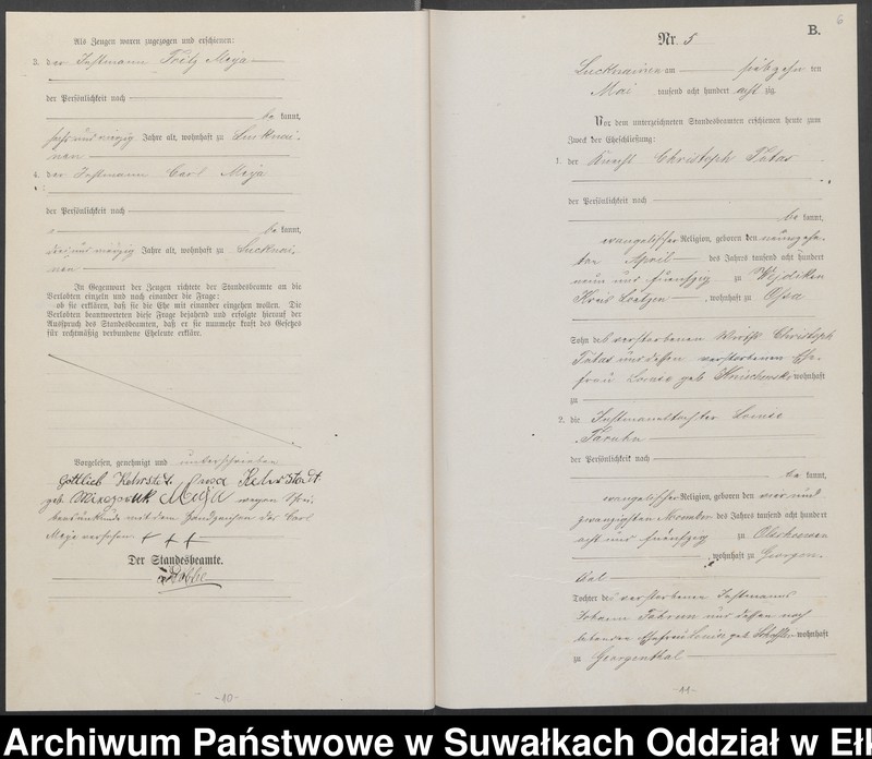 image.from.unit.number "Heiraths-Haupt-Register des Königlich Preussischen Standes-Amtes Lucknainen Kreis Sensburg für das Jahr 1880[do 1883]"