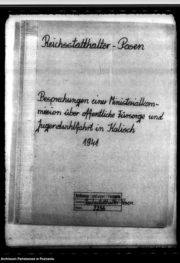 Obraz 4 z jednostki "Besprechungen einer Ministerialkommission über öffentliche Fürsorge und Jugendwohlfahrt in Kalisch"