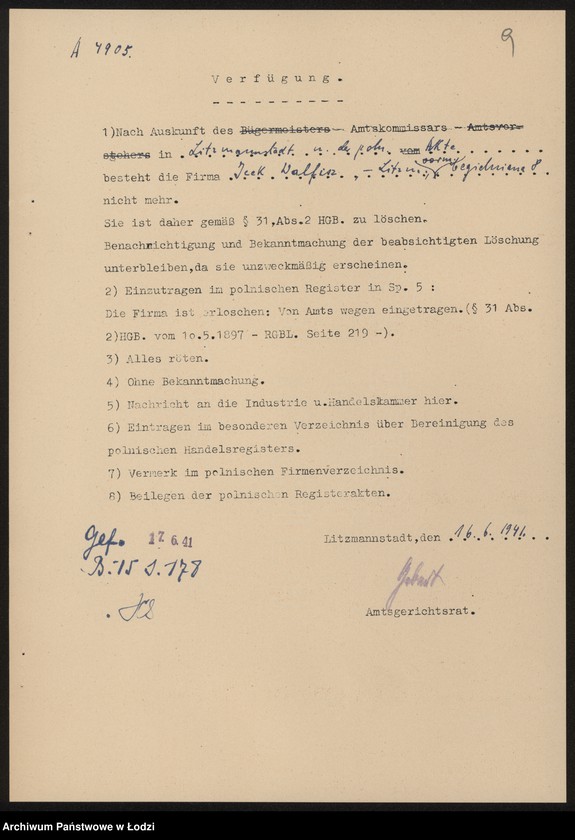 Obraz 11 z jednostki "Icek Walfisz – pośrednictwo handlowe"