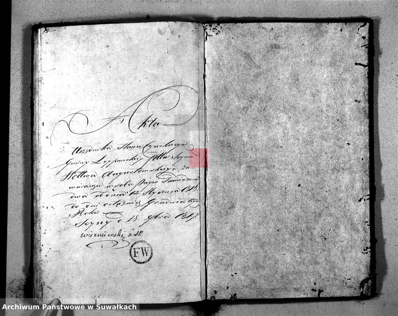 Obraz 20 z jednostki "Księga Aktów Zeyscia Gminy Leypuńskiej od 1-o Stycznia 1818 Roku"