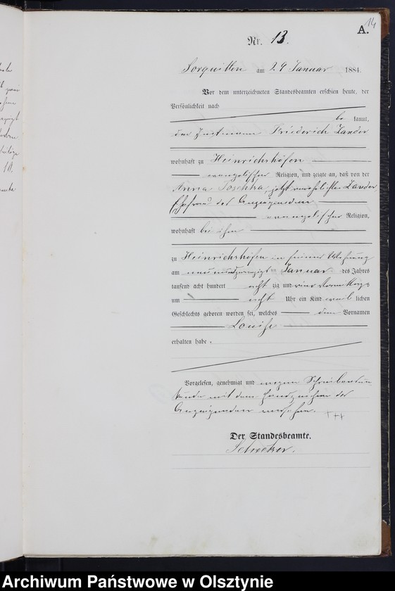 image.from.unit.number "Geburts-Haupt-Register Nr 1 - 74"