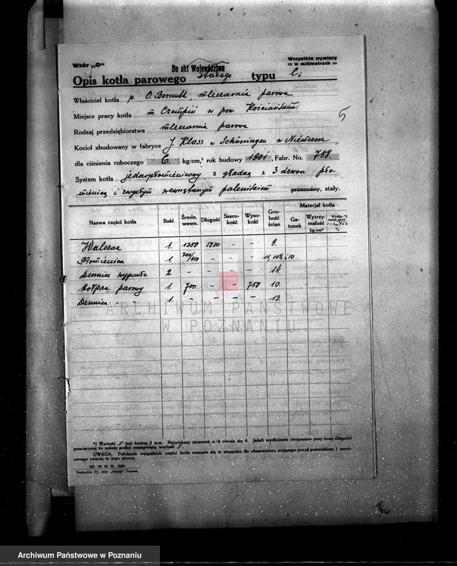 Obraz 9 z jednostki "Mleczarnia parowa O. Bernuthe w Czempiniu, pow. kościański nr woj. kotła 1922"