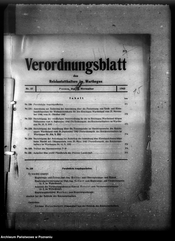 Obraz 20 z jednostki "Verordnungsblatt Nr. 37"