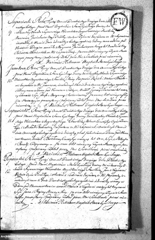 image.from.unit.number "Akta Umarłych Gminy Mirosławskiey na Rok 1822"