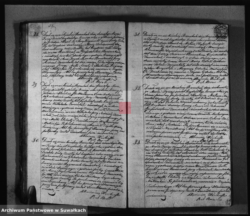 Obraz 19 z jednostki "Akta Urodzonych Gminy i Parafii Berznickiey z roku 1833"