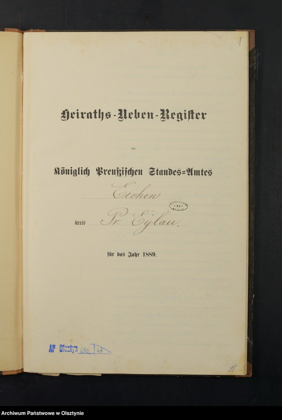 image.from.unit.number "Heiraths-Neben-Register Nr 1 - 9"