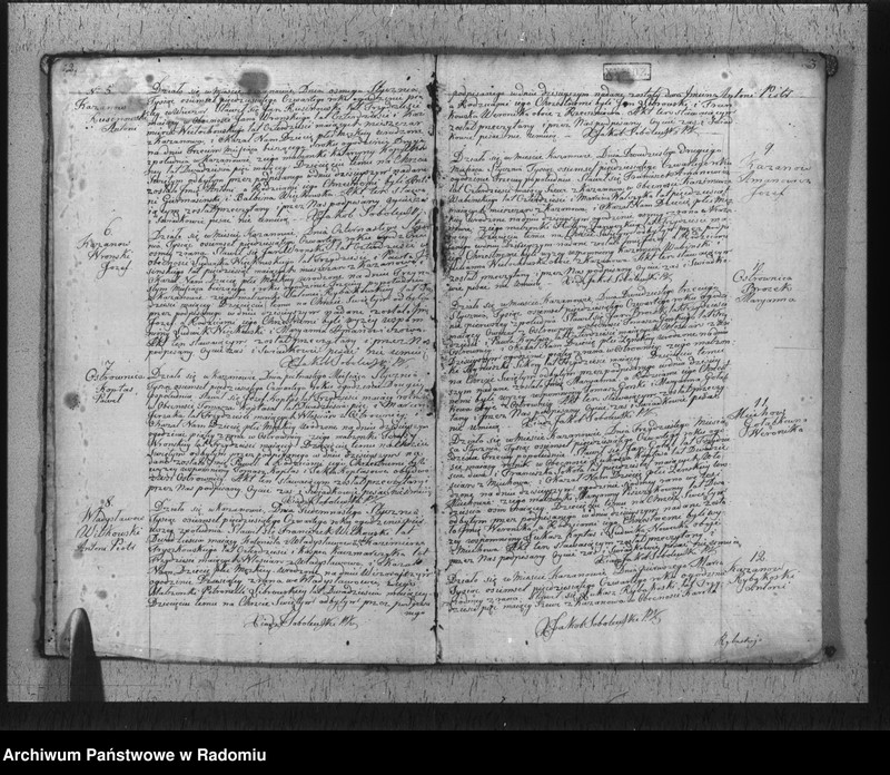 Obraz 7 z jednostki "Duplikat urodzonych, zaślubionych i zmarłych parafii Kazanów na rok 1854"