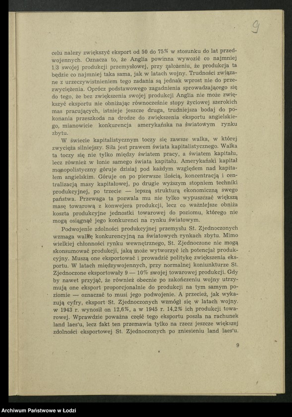 Obraz 10 z jednostki "Szkolenie partyjne - O sytuacji międzynarodowej - broszura [Wydziału Szkolenia Komitetu Centralnego PPR]"