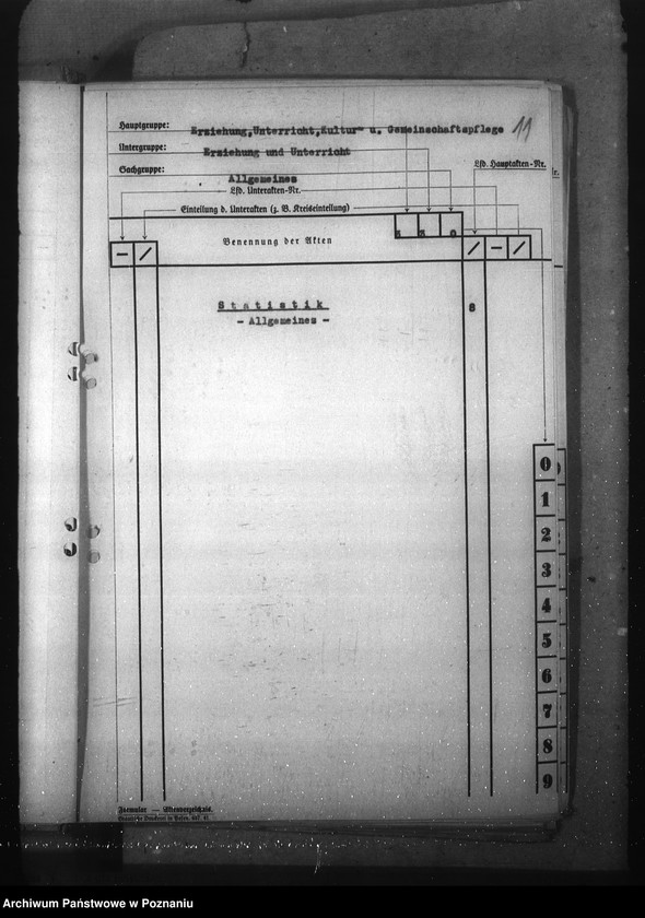 Obraz 15 z jednostki "Aktenplan der Abteilung III (Erziehung, Unterricht, Kultur- und Gemeinschafts- pflege)"