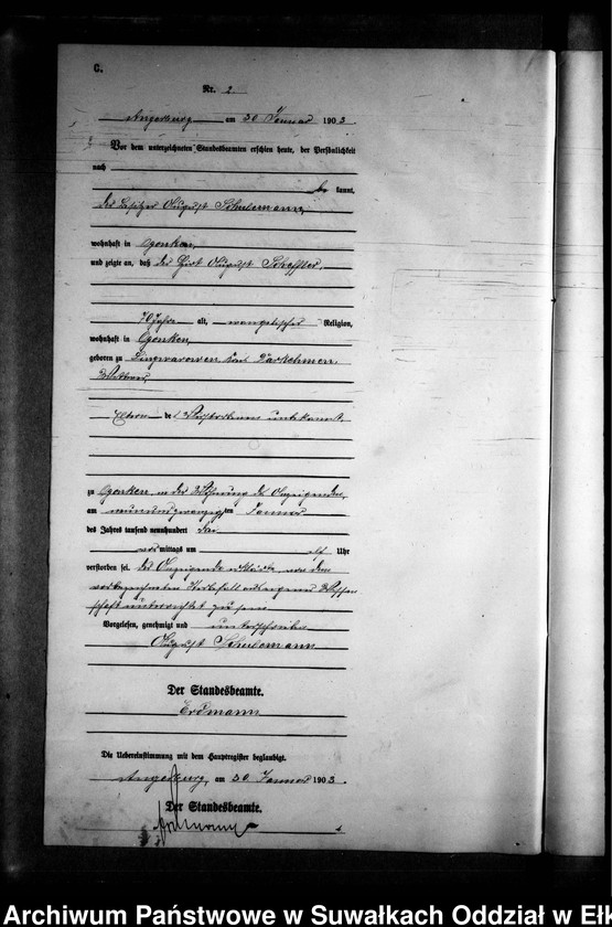 image.from.unit.number "Sterbe-Neben-Register des Preussischen Standes-Amtes Gross Strengeln Kreis Angerburg"