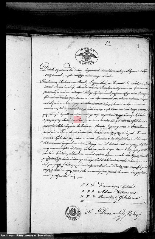 image.from.unit.number "Dowody do Akt Małżeństw Parafii Lejpuńskiej z Roku 1851"