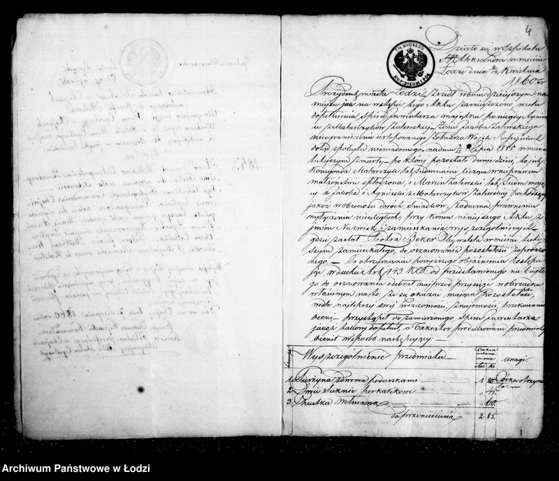 Obraz 7 z jednostki "Akta tyczące się ustanowienia opieki nad nieletnimi Kunegundą Malarczyk i Marianie Zalewskim po zmarłej Agnieszcze z Malarczyków Zalewskiej"