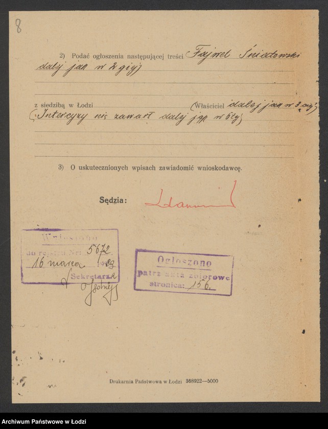 Obraz 10 z jednostki "Fajwel Śniatowski- sklep rzeźniczy"