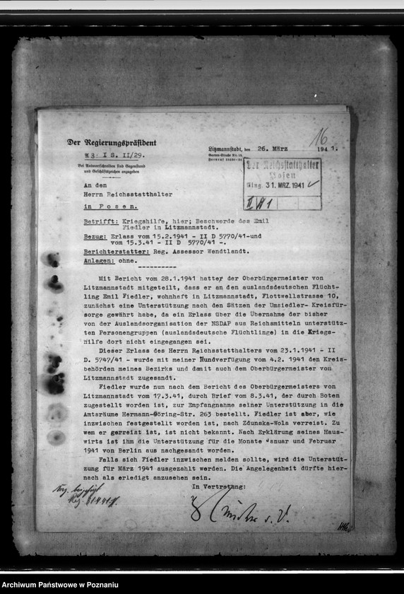 Obraz 20 z jednostki "Kriegshilfe - einschliesslich auslandsdeutsche Flüchtlinge - Vollzug."