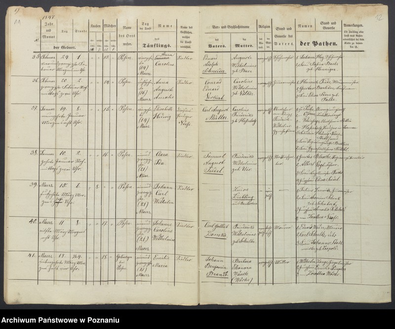 Obraz 9 z jednostki "Taufregister-Duplikat"