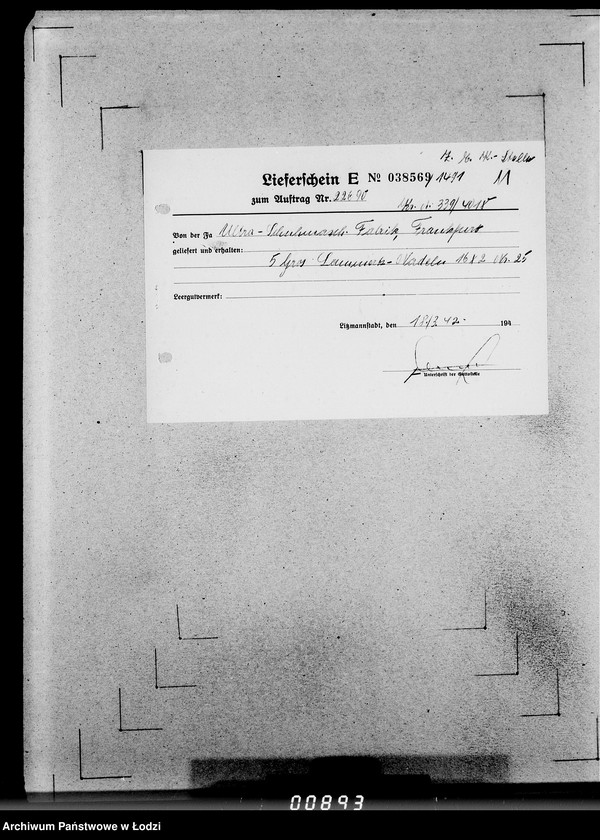 Obraz 15 z jednostki "339 Filztiefel U-Z.[Korespondencja i zamówienia]"