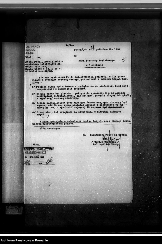 Obraz 9 z jednostki "Gorzelnia A. Prella w Bronisławkach pow. czarnkowski plan budowlany"